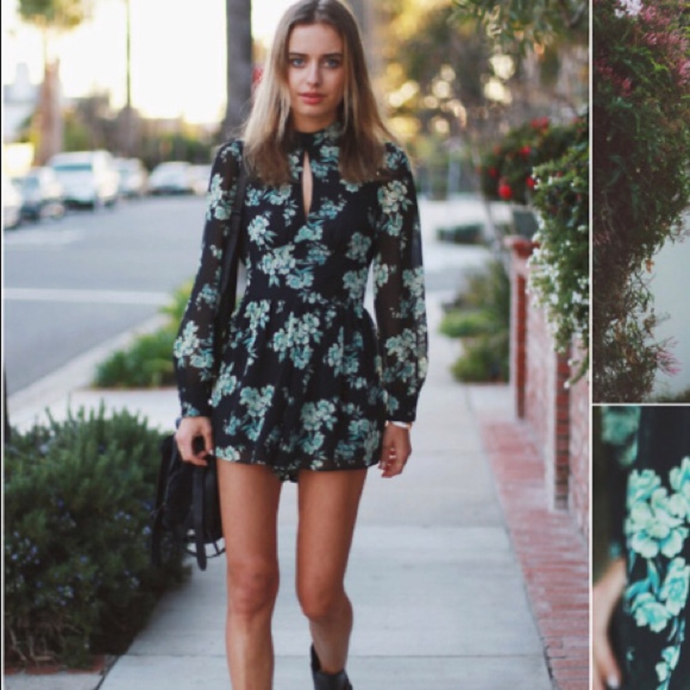 Topshop Long Sleeve Romper